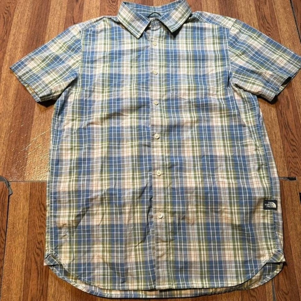 The North Face Plaid Button Up Polo Dress Shirt Medium